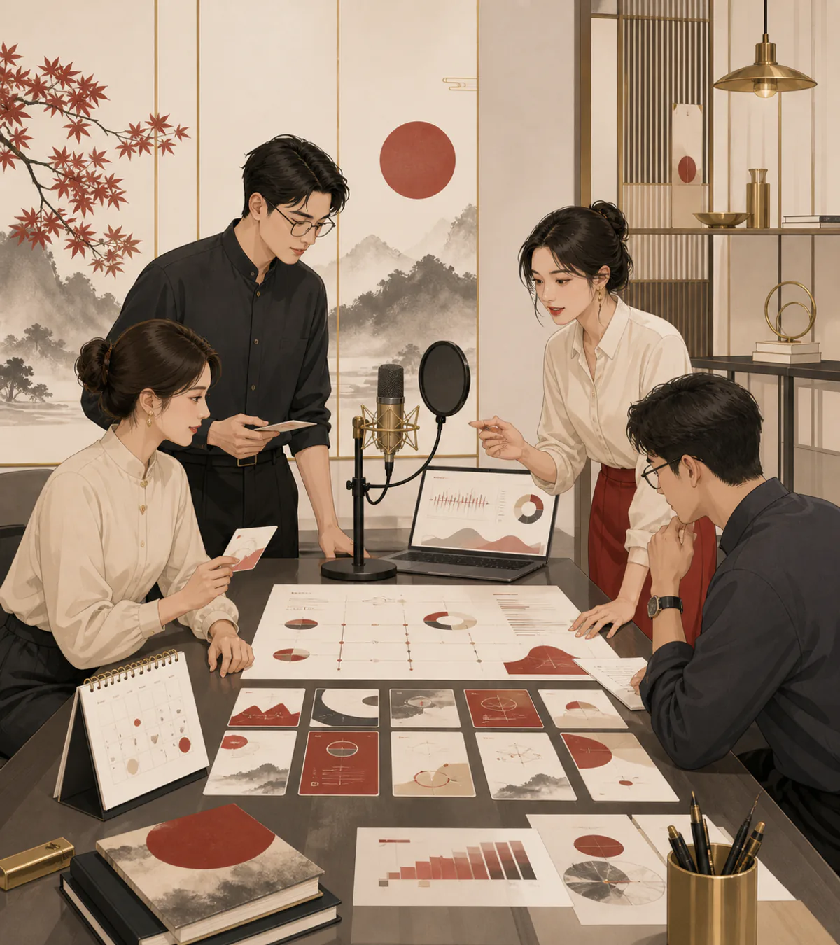 市场运营东方插画 1